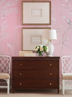 HC1372-70 St. Claire Chest and HC1551-02 Linwood Side Chairs Room Scene
