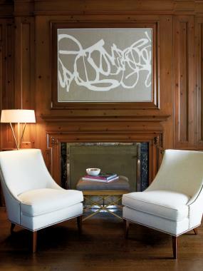 Room Scene: HC1622-24 Haddon Lounge Chair and HC1528-30 Lille Bench 