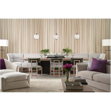 Room Scene: HC7261-70 - Grayson Rectangular Dining Table shown in Ecru finish; HC7239-02 - Klio Dining Side Chair
shown in HC3087-62 fabric with Ecru finish; HC7222-49 - Betty Corner Chair
shown in HC251-60 fabric with Weathered Stone finish; HC7222-51 - Betty M2M® Straight Banquette shown in HC251-60 fabric with Weathered Stone finish; HC7303-LAS1 - Rylen Left Arm Sofa
shown in HC176-11 fabric on body and PE6539-52 fabric on throw pillows with Ecru finish; HC7302-27 - Aiden Swivel Chair shown in HC140 leather with PE1147-91 fabric on seat cushion the throw pillow is in a COM fabric with Ecru finish; HC7302-29 - Aiden Ottoman shown in HC140 leather with PE1147-91 fabric on seat cushion with Ecru finish and HC7235-70 - Myles Cocktail Table - Oak Top shown in Ecru finish.
